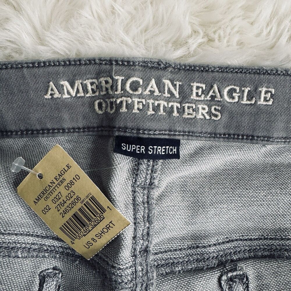 American Eagle Jegging Jeans 8 Short 29x26.5 Gray Super Stretch Denim Womens NOS - Picture 3 of 13